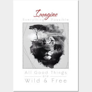 Lion Nature Outdoor Imagine Wild Free Posters and Art